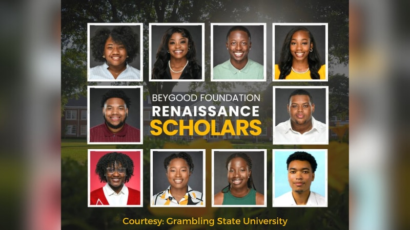 10 Grambling State University students received scholarships.