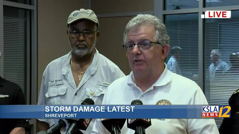 City & parish officials held a news conference June 16, 2023 after severe storms moved through...